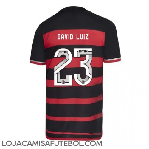 Camisa de Futebol Flamengo David Luiz #23 Equipamento Principal 2024-25 Manga Curta